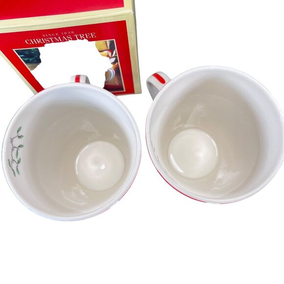 Spode Christmas Tree Red Trim Handle Mug 14 oz Holiday Original Box Lot of 2 NEW - Picture 8 of 13